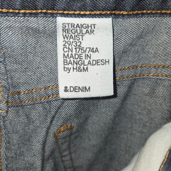 H&M 29/32 Dark Wash Regular Waist Straight Cut Jeans [0447] - Picture 4 of 5